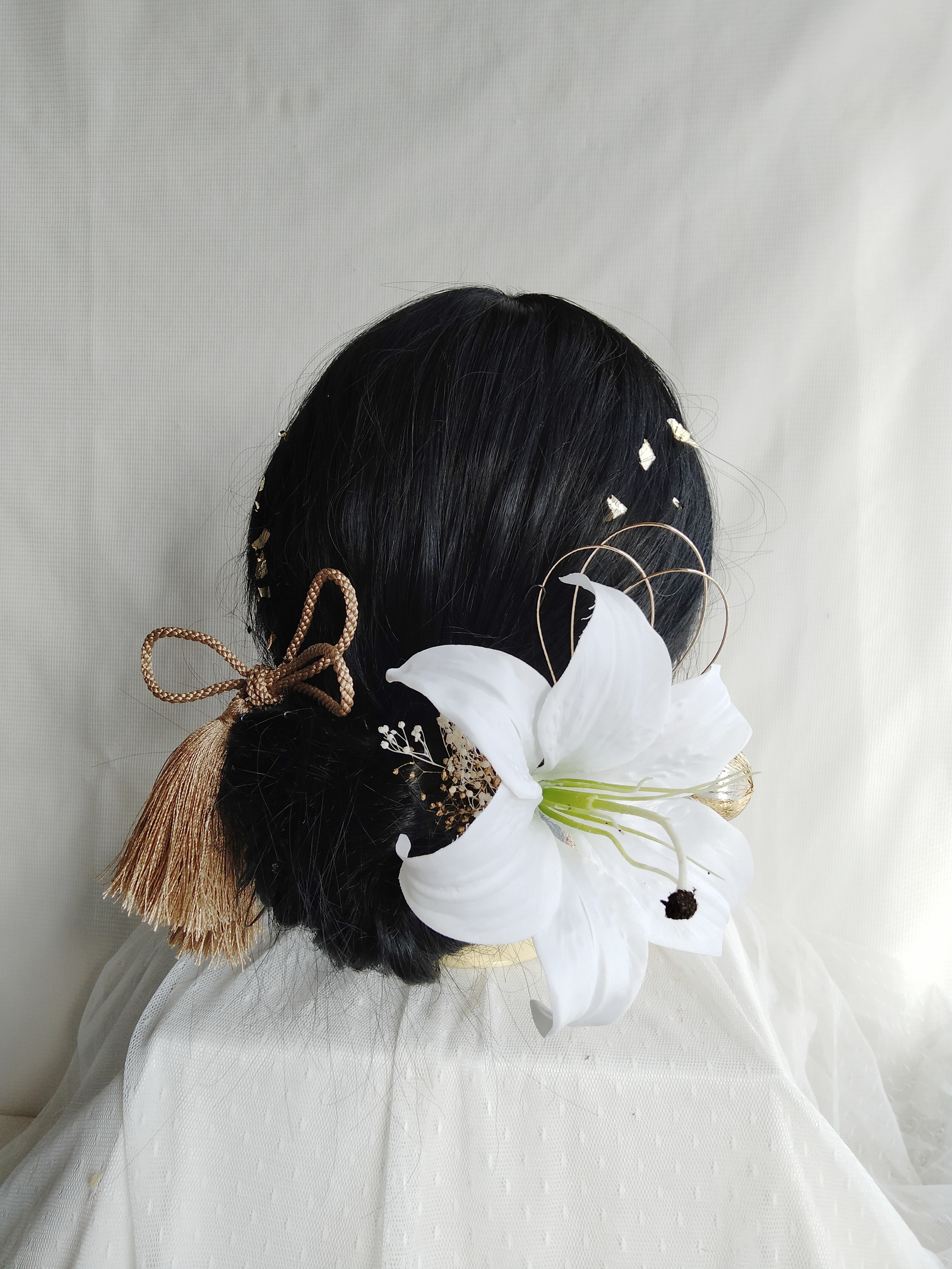 白無垢屋　帯のお花飾り 金縁 0_e0a9f35bbd278b72b6548c8a860b