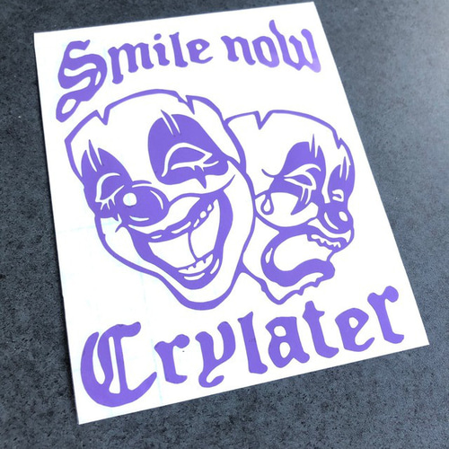 tattooタトゥー【Smile Now Cry Later 002 Jステッカー大サイズ 《カラー選択可》送料無料 シール・ステッカー  MLA.sticker 通販｜Creema(クリーマ)