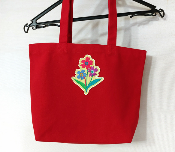 カラフルな花 大サイズ ワッペン 刺繍 アップリケ パッチ 可愛い カワイイ かわいい オリジナル 花束 花 14枚目の画像