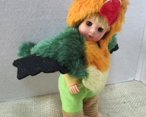 編みぐるみ♡ちっちゃ♡シリーズ ボタンインコちゃん （ルリコシ） 人形の着ぐるみ ルリコシボタンインコ ぬいぐるみ tara 通販 16512588