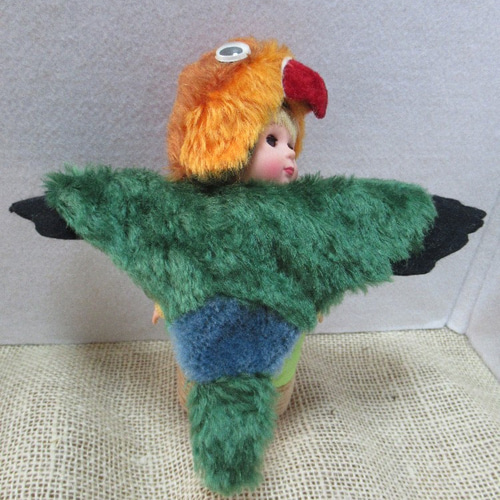 編みぐるみ♡ちっちゃ♡シリーズ ボタンインコちゃん （ルリコシ） 人形の着ぐるみ ルリコシボタンインコ ぬいぐるみ tara 通販 16512588