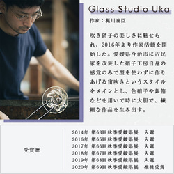 雛人形 コンパクト 置物 ガラス製 おしゃれ 手作り Glass Studio Uka yamanokami-305 2枚目の画像