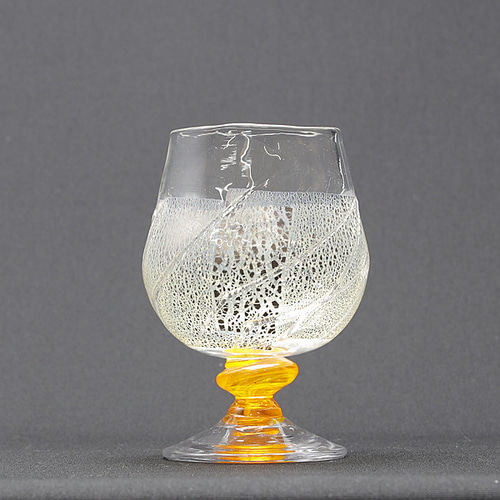 手作り【ゴブレット 黄】ワイン ロック ビアグラス Glass Studio