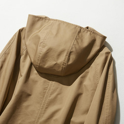 羽織るだけで雰囲気格上げ　フード付きアウター　ロングコート  淡い茶色　230911-2 9枚目の画像
