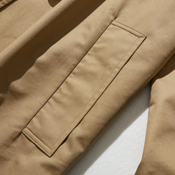 羽織るだけで雰囲気格上げ　フード付きアウター　ロングコート  淡い茶色　230911-2 6枚目の画像