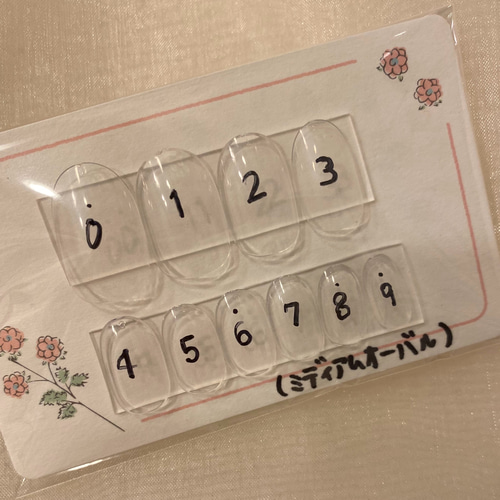 サイズ確認用③種類ネイルチップ（長さ調節無料） ネイルチップ（つけ