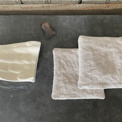 natural linen コースター  (2枚セット) 1枚目の画像