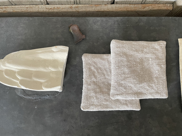 natural linen コースター  (2枚セット) 1枚目の画像