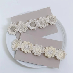 Flower hair band *やさしい*コットン*ヘアアクセサリー*ベビー*おしゃれ*選べる 3枚目の画像