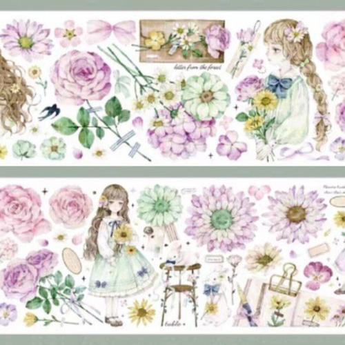 即購入不可❌ 浸月岛文创 森之花 海外マスキングテープ 切り売り 人物