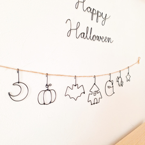 ちーちゃん「ハロウィンリース」「キッチン飾り」ワイヤー
