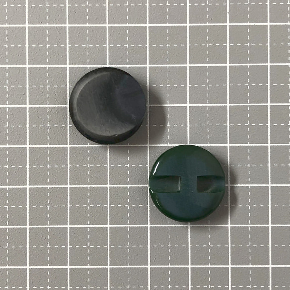 ボタン レトロ 円形 丸型 ペア イエロー オフホワイト グレー グリーン 19mm 8個セット eg-020 3枚目の画像