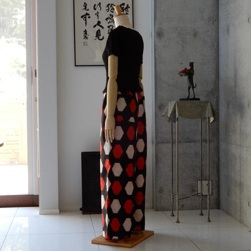 着物リメイク　銘仙　 ワイドパンツ 着物リメイク 銘仙のワイドパンツ/M ロングパンツ COCORO 通販