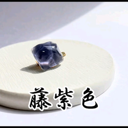 藤紫色の水面ポニーフック / 秋色 / 和風 / レジン 1枚目の画像