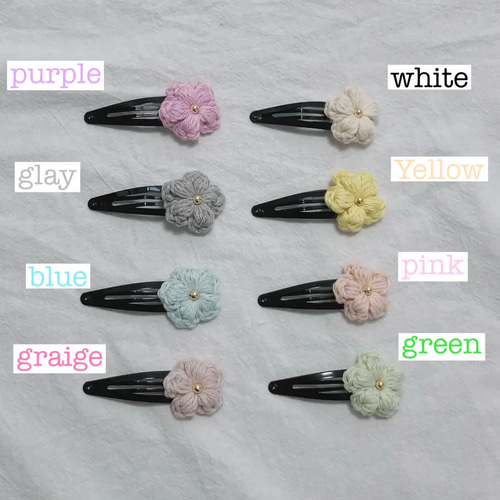 ぷっくり 立体お花 ベビーヘアクリップ ヘアピン ヘアゴム ヘア
