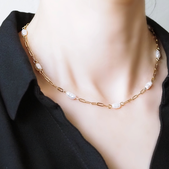 シルバーゴールドリンクチェーンネックレス シルバーゴールドリンクチェーンネックレス