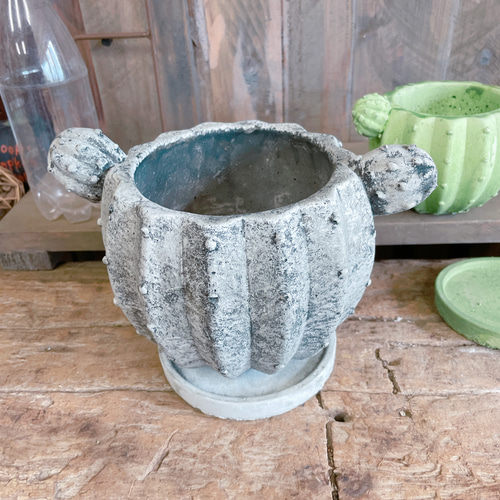 お得2つセット！現品のみ♡【サボテン型オシャレ陶器鉢 受け皿つき