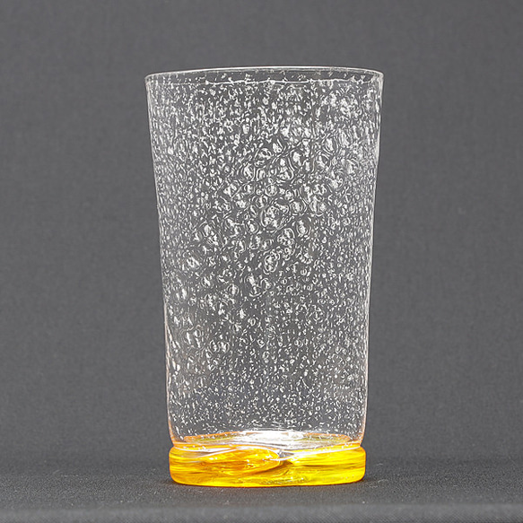手作り 【ロンググラス 黄】 コップ カップ ガラス Glass Studio Uka yamanokami-123 4枚目の画像