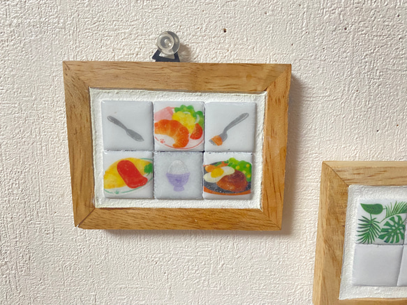 一点もの♪ミニアートタイルフレーム♪インテリア、タイル、カフェ風  