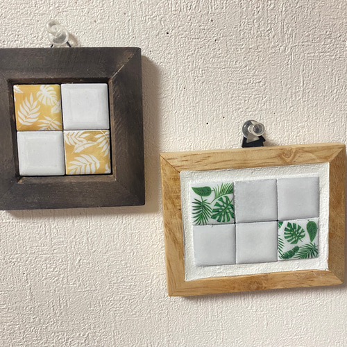 一点もの♪ミニアートタイルフレーム♪インテリア、タイル、ハワイアン  