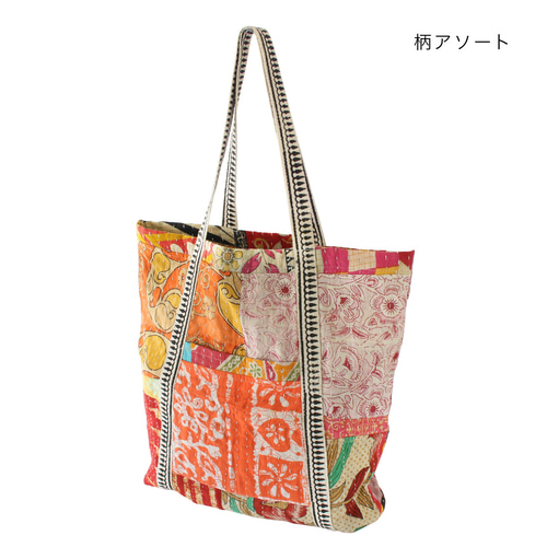 お取り寄せ】カンタ刺し子刺繍のパッチワークトートバッグ