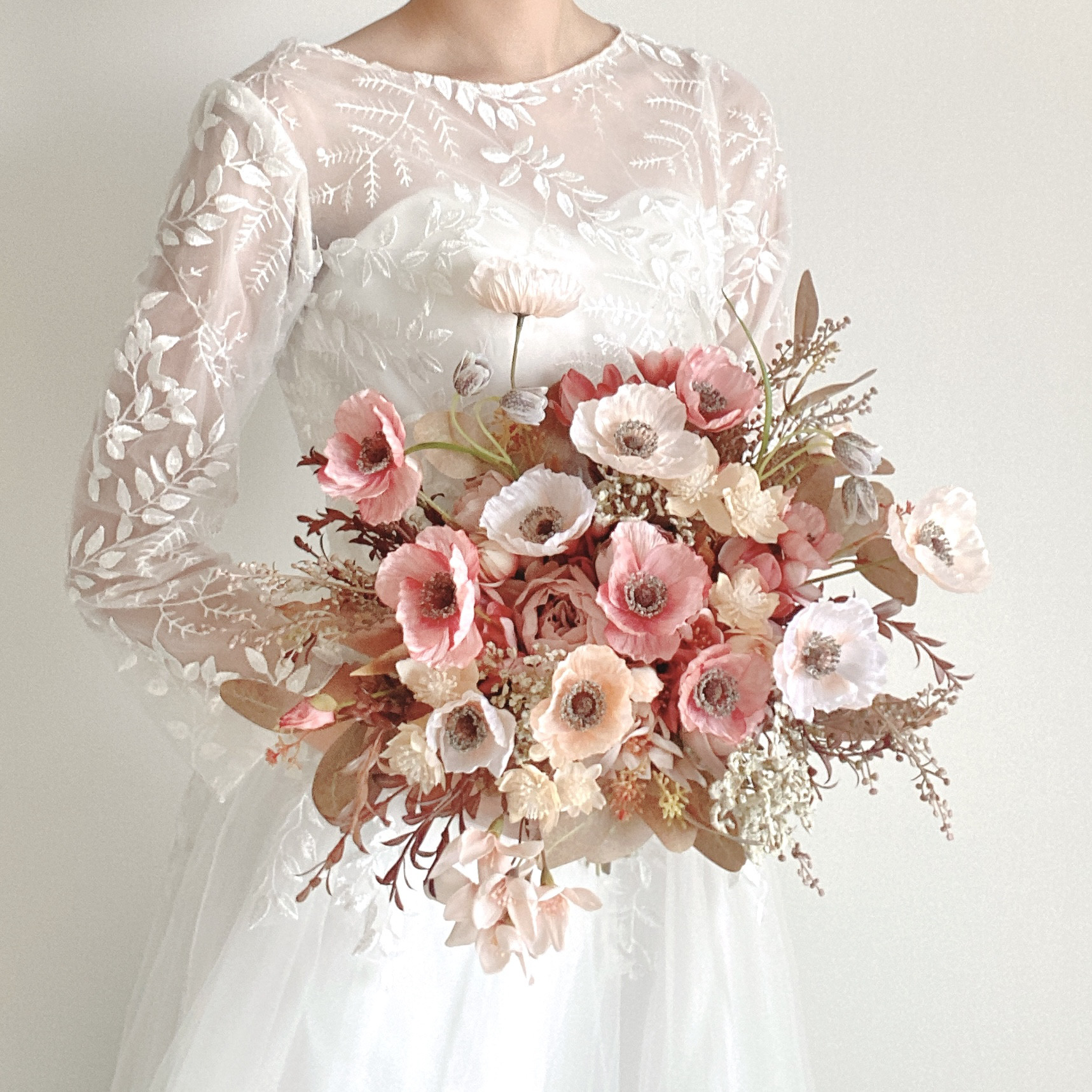 秋色ポピーのウェディングブーケ【結婚式/ウェディング/リゾート婚/前  