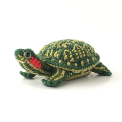 カメ好きが満足！亀のあみぐるみ（アカミミガメ） あみぐるみ 亀 