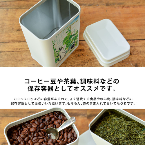 受注製作 狐面のキャニスター缶＊飴＊お菓子＊お茶＊保存容器 保存容器
