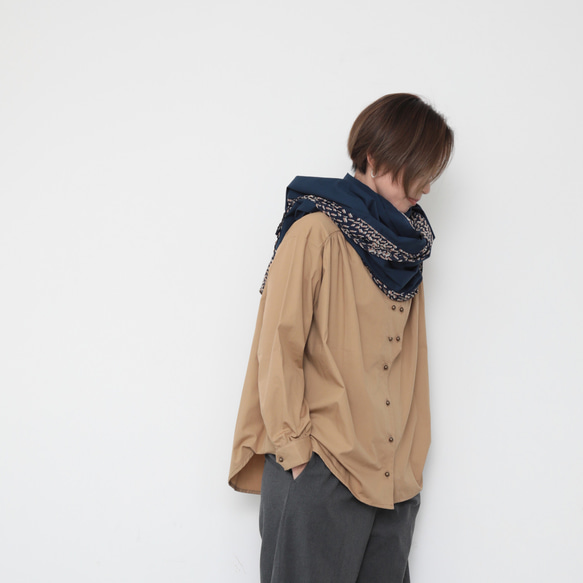 秋のお出かけセット 3 /  Cookshirts beige and  Frame stole 3枚目の画像