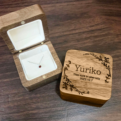 アクセサリー ケース 刻印 ケース 名入れ 名前 オーダーメイド 木製