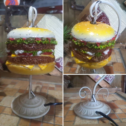 アメリカンダイナー  ハンバーガー 電飾看板  バーガーズ ランプ（ホワイト）  BURGERS スタンドランプ 5枚目の画像