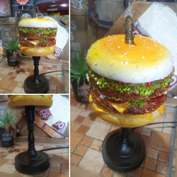 アメリカンダイナー  ハンバーガー 電飾看板  バーガーズ ランプ  BURGERS スタンドランプ  #キッチンカー 4枚目の画像