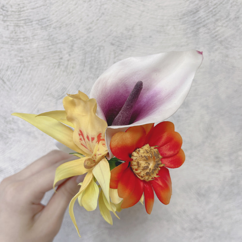 ブーケ＆ブートニア【No.187】造花ブーケ アーティフィシャルフラワー