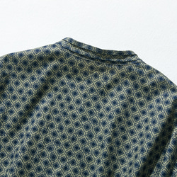 不太甜美、優雅的幾何印花長袖襯衫 100% 棉 230912-1 第8張的照片