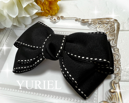 【これ一つでかわいいが叶う】CHANEL ブラックリボン バレッタ CHANEL シャネル バレッタ リボン サテン ブラック : ブランド