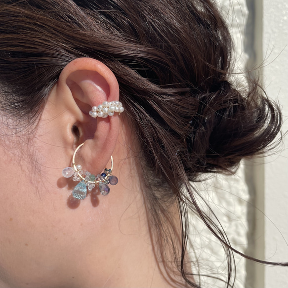 ｛イヤーカフ｝選べるカラー 14kgf/petit berries ear cuff(片耳）Sサイズ 15枚目の画像