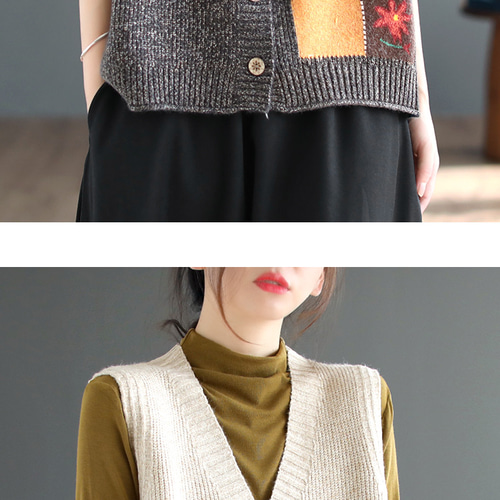 ニットベスト レディース ニット ベスト ケーブル編み トップス 重ね着