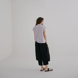 V領落肩上衣 - 岩灰V neck top with inverted pleat - Gray 第5張的照片