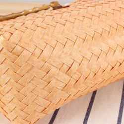 かごバッグ ハンドバッグ トートバッグ 手作り 模造竹ハンドル旅行ビーチ サマーバッグ 編みバッグ 大容量 9枚目の画像