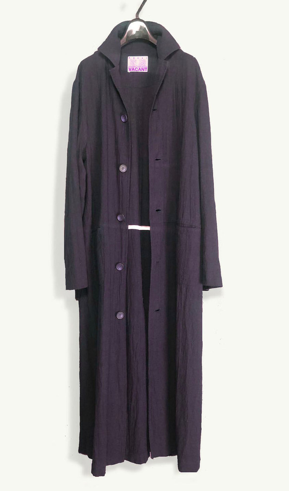 【SALE】vacant ORIGINAL｜TSUNAGI MAXI COAT 綿麻 sample 5枚目の画像