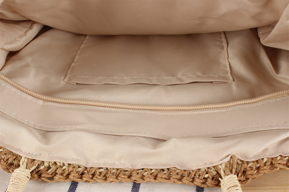 かごバッグ トートバッグ 手作りハンドバッグ ショルダー 民族風タッセル 旅行ビーチ サマーバッグ 編みバッグ 大容量 7枚目の画像