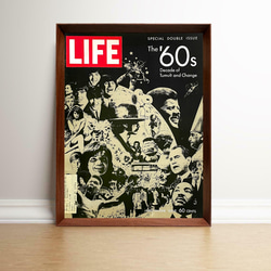 LIFE 60S 1960年代 ビンテージ 雑誌 表紙 額付 ポスター 1枚目の画像