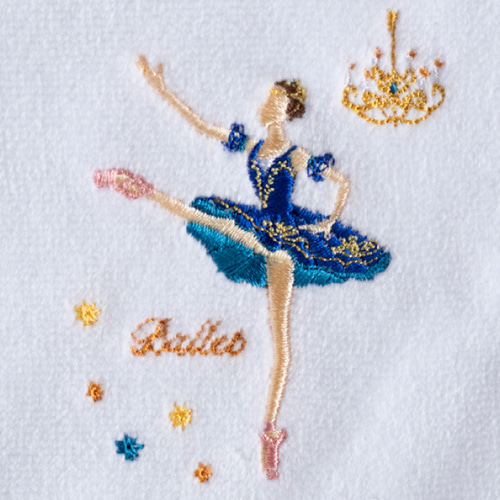 黒の刺繍バッグ バレエ 刺繍入りミニトート バレエ柄 名入れ