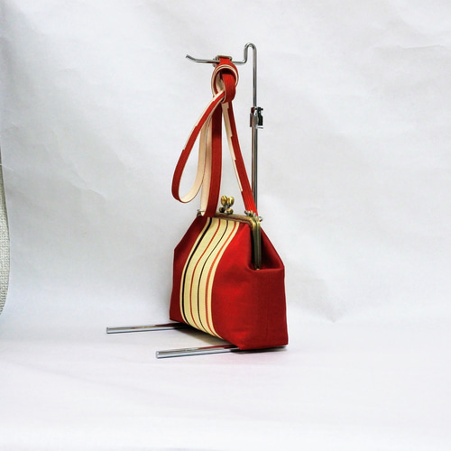 帯バッグリメイク　782番蓋付メッセンジャー　飾り肩あて付き 帯バッグリメイク 782番蓋付メッセンジャー 飾り肩あて付き