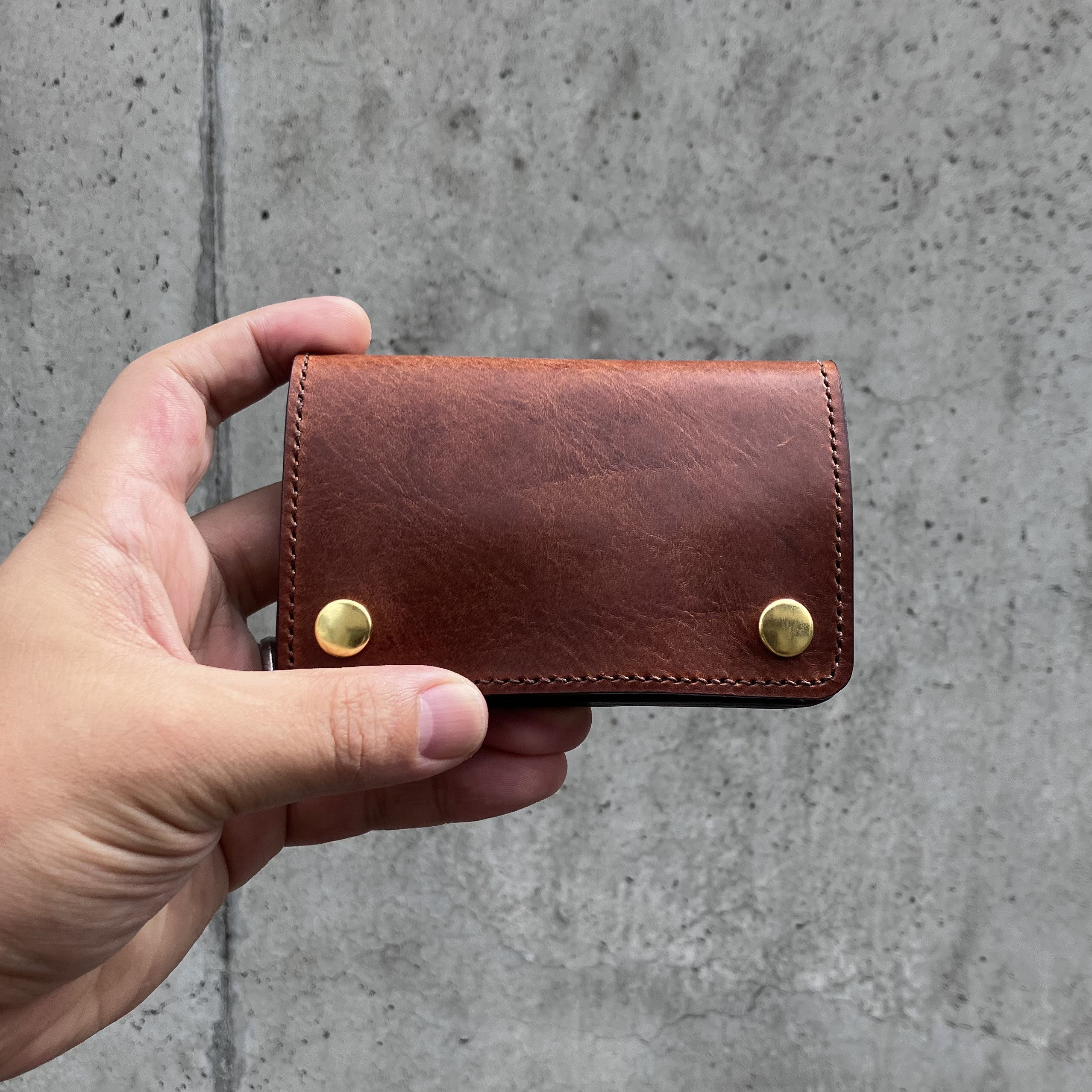 受注生産】ミニ財布 （ 焦茶 ）【ハンドメイド】