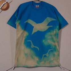 福袋  オーシャン カモメ  オープン記念〈Tシャツ･トートセット〉           ターコイズ/カモメ/海/空/雲 5枚目の画像