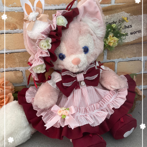 リーナベルS 赤ストライプ ワンピース6点コスチューム 双子コーデで