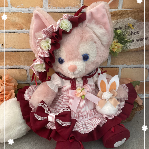 リーナベルS 紺花柄ワンピース6点コスチューム 双子コーデの