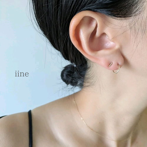 Ｋ１０　シンプル極小　フープピアス　未使用 k10】極小フープピアス*シンプルこそ上質に*オフィスから日常まで