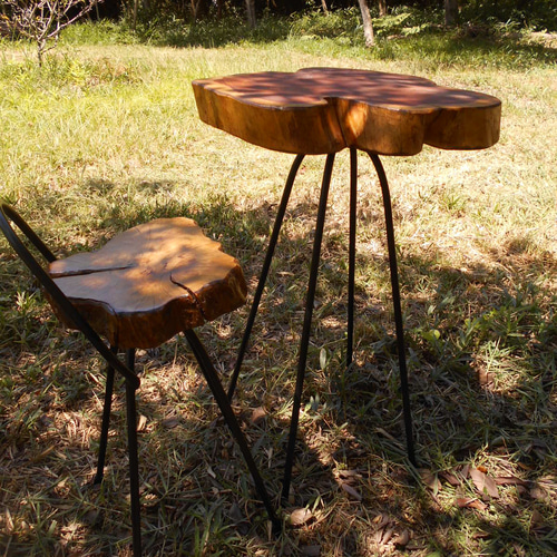 4 ミニテーブル 花台 木製 インテリア ハンドメイド 置き台 カイズカ